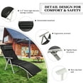 thumbnail image 3 of Topbuy Chaise Longue Pliante Rembourrée - Ensemble de 1, Noir, 3 of 9