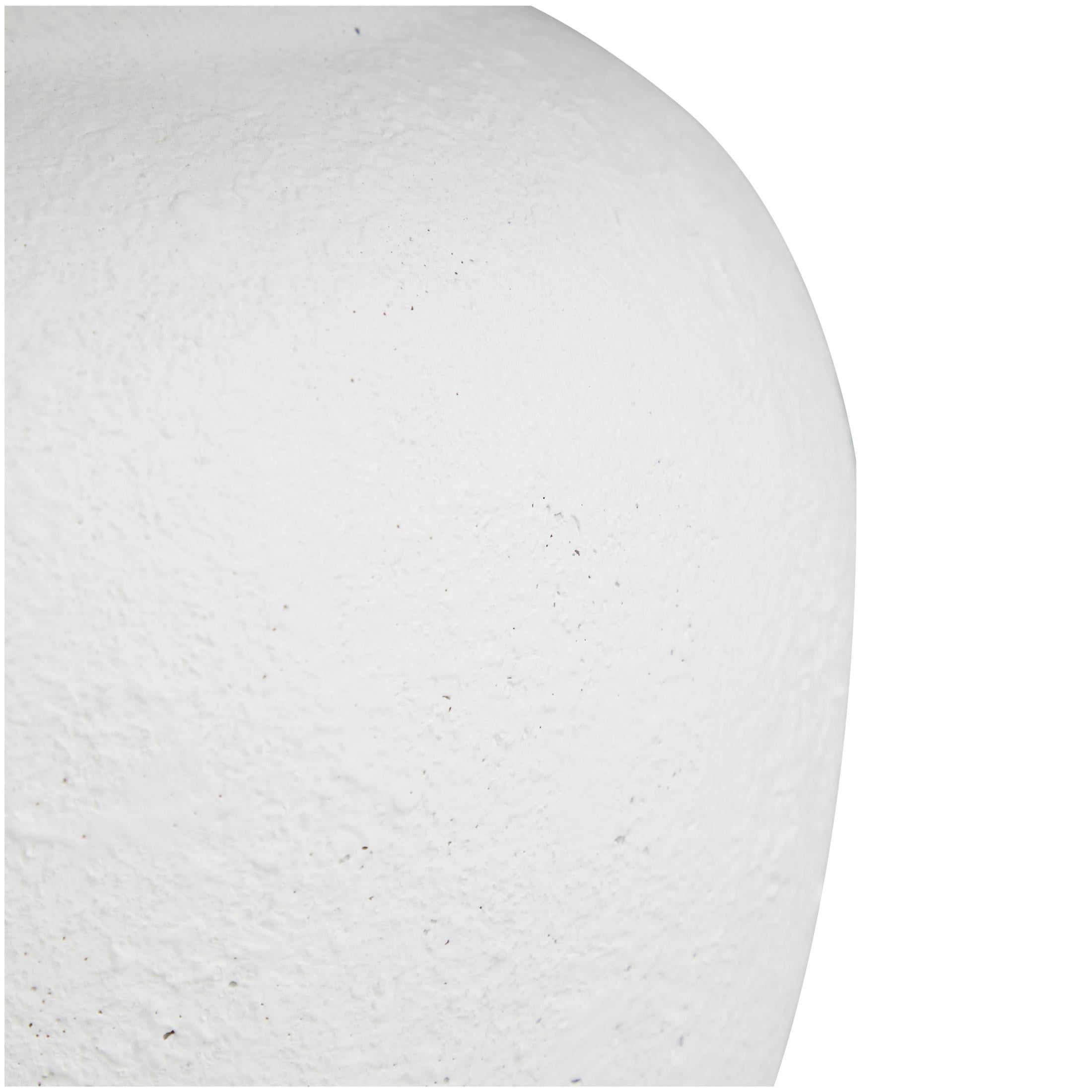 DecMode 24" Pot Inspired White Table Lamp with White Linen Shade