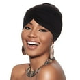 thumbnail image 2 of Prolriy Turbans for Women Cancer Head Hat Cap Ethnic Floral Hair Cover Wrap Turban Headwear Turban Cap Pleated Hat Head Wraps Hats for Women Black One Size, 2 of 4