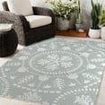 thumbnail image 4 of COASTAL MANDELA LIGHT GREEN Outdoor Rug By Kavka Designs, 4 of 5