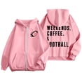 thumbnail image 1 of WEAIXIMIUNG Chandail en Molleton pour Femmes Graphique Mignon Mode Rugby Imprimé Fermeture Éclair Manches Longues Poche Cordon Décontracté Sport Chandail à Capuchon (4), 1 of 6