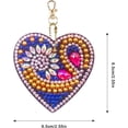 thumbnail image 2 of Diamond Painting Kit, DIY Keychain Rhinestone Painting, Double Sided Diamond Painting Keychain, Full Diamond Painting, 2 of 5