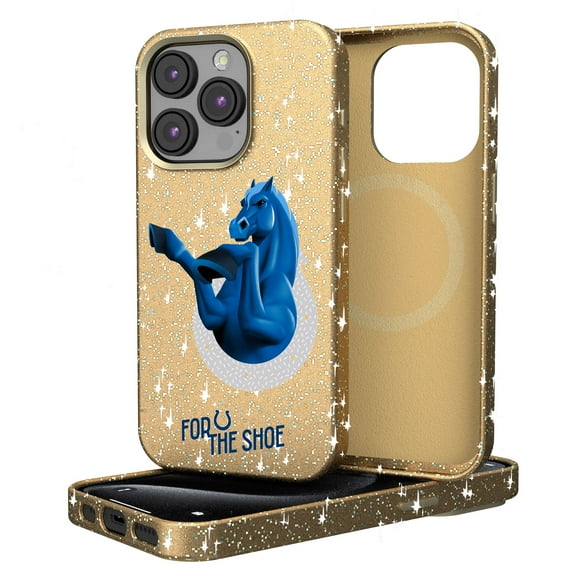 Keyscaper Gold Indianapolis Colts 2024 Illustrated Limited Edition Bling iPhone Case