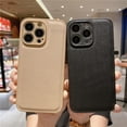 thumbnail image 2 of Korea Leather Texture Case For iPhone 15 14 13 12 Mini 11 Pro Max XS XR 8 7 Plus Plain Original Silicone Soft Shockproof Cover, 2 of 5