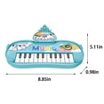thumbnail image 3 of Blue Compact Music Keyboard Toy Multifunction Sound Effects Educational Activity For Kids, 3 of 8