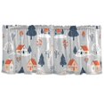 thumbnail image 7 of Yayeee Kitchen Curtains Tier Set of 2 Light Filtering 57"x24" Over Sink Window Panels, Gray Cartoon Houses, 7 of 7
