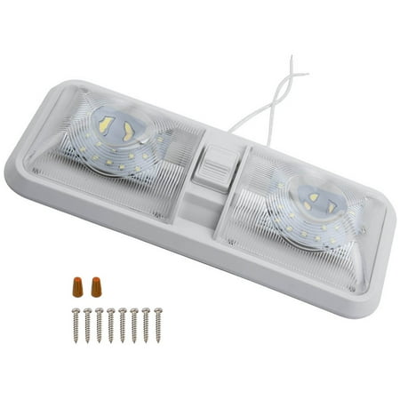 

CUBISM 1/2Pcs Leisure LED RV Interior Led Ceiling Light Boat Camper Trailer double Dome 12V