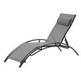 thumbnail image 6 of Kadyn 2PCS Set Chaise Lounges Outdoor Lounge Chair Lounger Recliner Chair For Patio Lawn Beach Pool Side Sunbathing, Gray, 6 of 11
