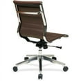 thumbnail image 4 of Armless Mid Back Eco Leather Chair-Color:Chocolate, 4 of 4