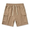 thumbnail image 7 of Plebaso Mens Shorts Casual Pleated Cargo Shorts Drawstring Loose Summer Shorts with Multi Pockets, 7 of 7