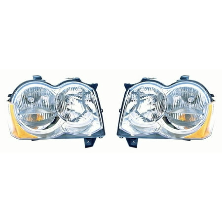 Replacement Depo 333-1188L-AF,333-1188R-AF Pair Headlight For Grand Cherokee