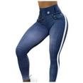 thumbnail image 6 of Hvyesh Denim Yoga Pants Butt Lifting Jeans for Women Mid Rise Full Length Shaping Stretchy Pants for Women, 6 of 6