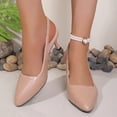 thumbnail image 4 of Byworldtasic Womens Slingback Kitten Heels Closed Pointed Toe Wedding Party Dress Pumps High Heels Shoes, 4 of 5
