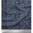 thumbnail image 1 of Soimoi Blue Cotton Jersey Fabric Brush Stroke Abstract Print Sewing Fabric Yard 58 Inch Wide, 1 of 3
