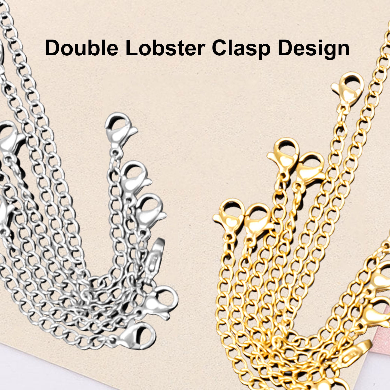 2-Pack Extender /Safety Chain Extender Necklace Bracelet Lobster lock 3 or  6 - Helia Beer Co