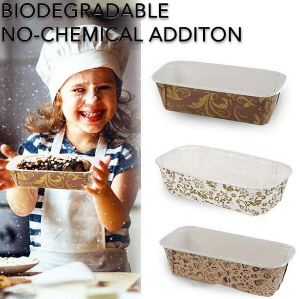 Dream Lifestyle 50Pcs/Set Kraft Paper Bread Loaf Pan Disposable