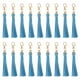 thumbnail image 1 of Uxcell 18 piezas Borlas de Llaveros de Cuero PU, Borlas de Llave de 5.9" (Azul Lago), 1 of 6