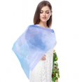 OWNSUMMER Spring Oil Painting Pattern Chic Chiffon Translucent Silk