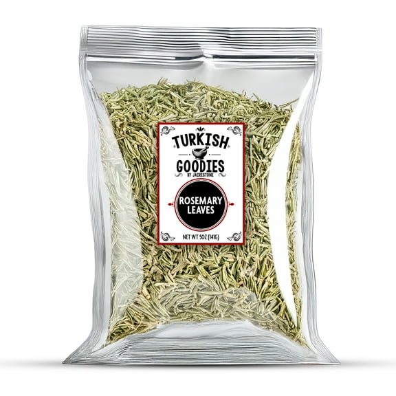 Dried Rosemary Leaves 5oz – Whole Rosemary for Seasoning, Cooking & Tea | Mediterranean Herb, Bold Aroma & Flavor | Turkish Goodies by Jairestone