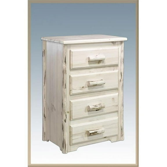 Chest with 4 Drawers - Clear Lacquer