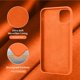 thumbnail image 5 of Funda de silicona ultrafina para iPhone 11, resistente a golpes y con forro de microfibra suave antiarañazos, 6,1 pulgadas, color naranja neón., 5 of 8