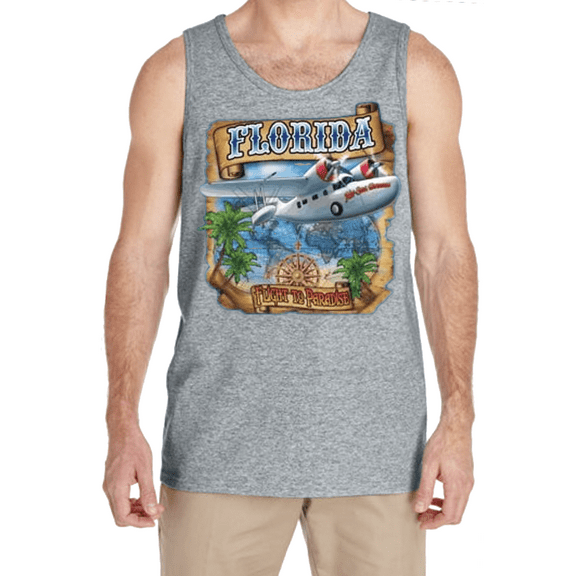 Mens Tank Tops Florida Souvenir Mens Shirts Sleeveless Tees