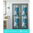 thumbnail image 5 of Window Privacy Film Turquoise Gold Stained Glass Window Film Decorative Sun Block Window Cover Modern Teal Blue Marble Textured Window Clings Static Adhesive Sticker for Bathroom 17.7"x78.7", 5 of 7