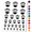 Black, variant on Wow with Happy Face Star Eyes Teacher Motivation Water Resistant Temporary Tattoo Set Fake Body Art Collection - Light Blue