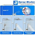 thumbnail image 4 of Filtered Shower Head 10" Rain Shower Head with Handheld Spray Dual Filter for Hard Water Rainfall Showerhead with 10 Setting Handheld Built-in 2 Power Wash +12" Shower Extension Arm,79" Hose & 4 Hooks, 4 of 5