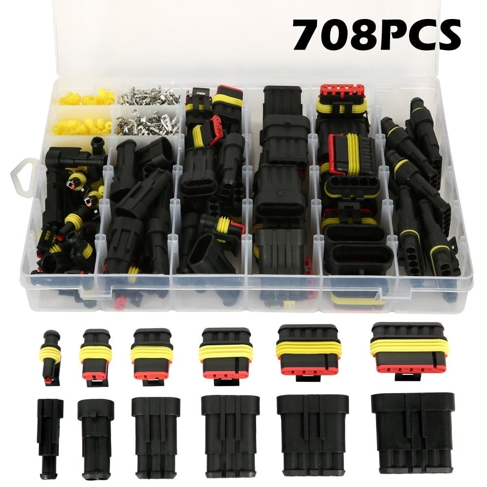 4 Pin Jili Online 10 Kits 1 2 3 4 6 Way Car Waterproof Sealed Electrical Connector KIT Car Auto Set Cable Wire 