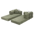thumbnail image 6 of Leumius 78" Convertible Sleeper Sofa Bed,Folding Mattress Couch with Fixed-Shape Frame,Floor Sofa Lounge Couch for Living Room Bedroom,Green, 6 of 8