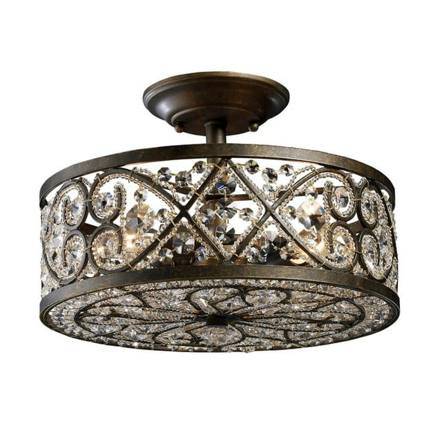 ElkGroup International Amherst 4-Light Semi-Plat en Bronze Antique
