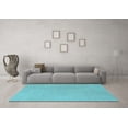 thumbnail image 3 of Ahgly Company Indoor Square Solid Light Blue Modern Area Rugs, 7' Square, 3 of 4