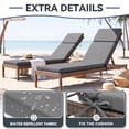 thumbnail image 5 of YEERSWAG 72x21x2.5 inch Outdoor Patio Chair Cushion Non Slip Chaise Lounge Recliner Chair Cushion Seating Cushions with Ties for Beach Garden, 5 of 9