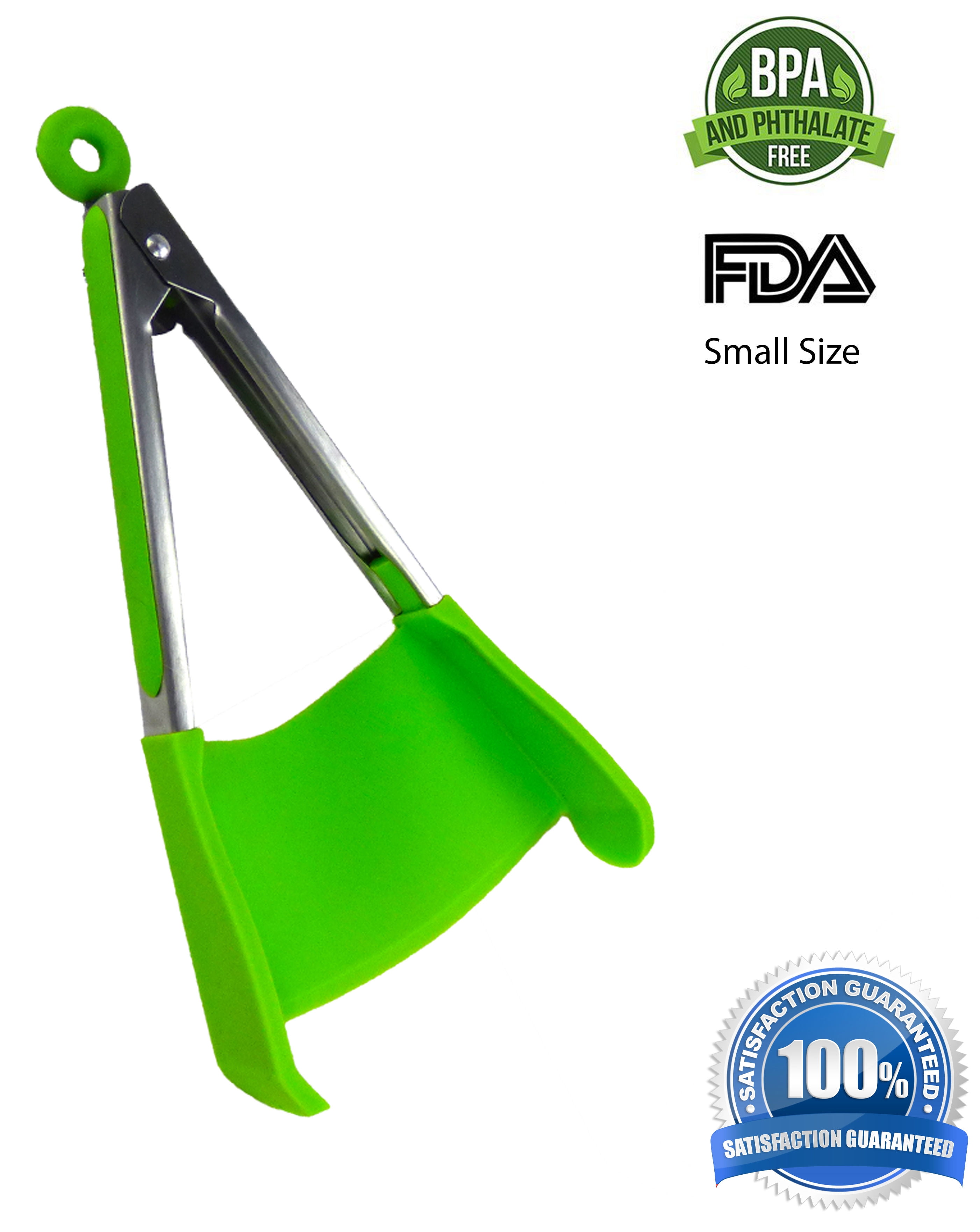 Spatula & Tongs 2in1 Combo Nonstick Heat Resistant with Locking Clip