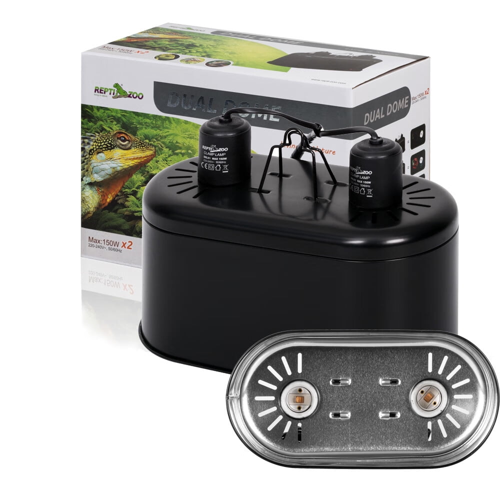 Reptile Heat Lamp Fixture for Bearded Dragon Tank Accessories,2 PC 150W