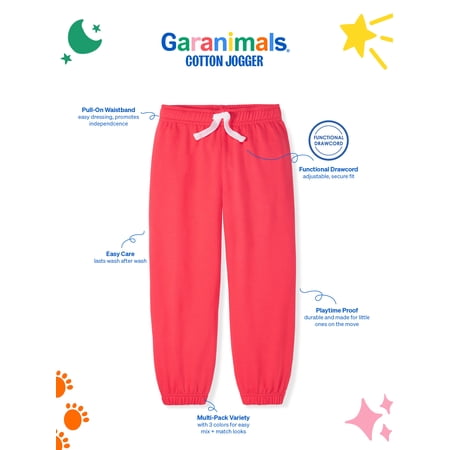 Garanimals Baby & Toddler Boys French Terry Pull-On Joggers, Single & 3-Pack, Sizes 0-6T