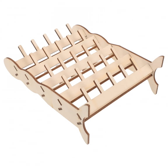 LAMIRO Thread Spool Rack Bobbin Holder Stand Storage for Spools of Braid Organizer Hair Wooden