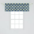 thumbnail image 2 of Ambesonne Art Deco Valance Pack of 2, Repeated Leaf Like Motifs, 54"X18", Yellow Blue, 2 of 4