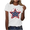 thumbnail image 2 of American Flag Shirts for Women 4th of July T-Shirt USA Print Patriotic Shirt Stars and Stripes Tees, 2 of 6