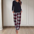 thumbnail image 2 of Weebloom Women Pajama Sets Long Sleeve Crew Neck Comfy With Pockets Cotton Cute Womens Fall Pajamas Loungewear S, 2 of 9
