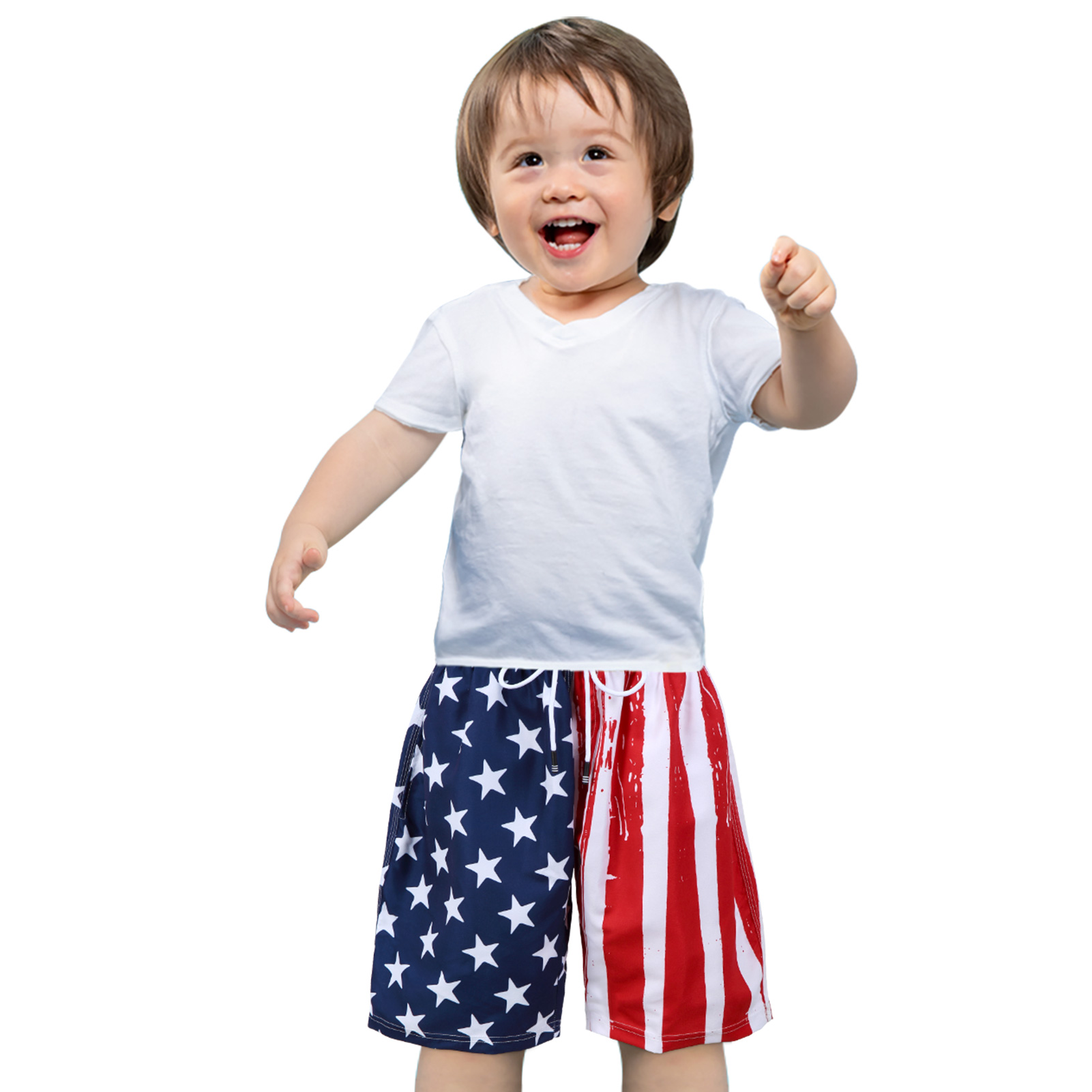 Boys' American Flag Swim Shorts 56 Years