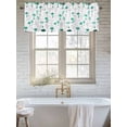 thumbnail image 6 of Thanksgiving Fall Valances for Windows Retro Watercolor Green Mushrooms Kitchen Valance Curtain Rod Pocket Small Curtains for Cafe Bathroom Laundry Basement 54" x 18", 6 of 8