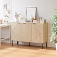 thumbnail image 2 of ANHDAH Buffet Cabinet with 3 Doors, TV Stand & Coffee Bar Storage ,Credenza Sideboard for Kitchen, Living Room, Entryway ,White Oak, 2 of 7