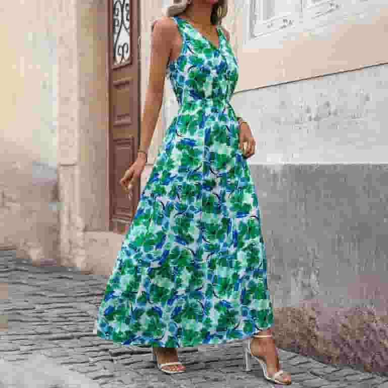 ホットセール 口コミ Sleeveless Jzuxvd Floral Garden Elegant Women for Dresses Clothing
