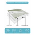 thumbnail image 5 of Quilts Twin Size Bedding Set, Light Sage Green Ombre Lightweight Quilted Comforter, Modern Moire Abstract Art Aesthetics Reversible Bedspread Coverlet with Pillow Covers for All Season, 68" x 86", 5 of 7
