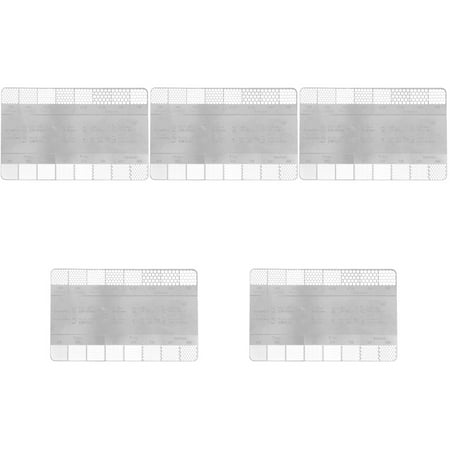 

Raindrops 5pcs Ground Coffee Measuring Ruler Stainless Steel Coffee Powders Size Measuring Card