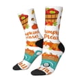 thumbnail image 1 of Balery Fall Pumpkins Calcetas Largas con Estampado para Hombre y Mujer – Suaves y Transpirables, Talla Única (US 5-11), 1 of 6