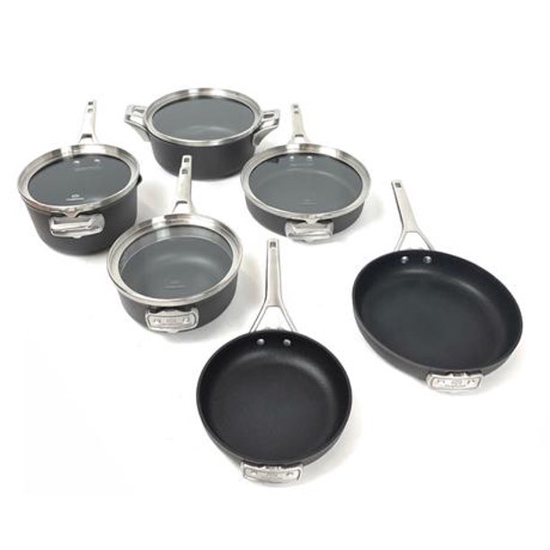 Calphalon Premier 10 Piece Nonstick Space Saving Cookware Set Walmart