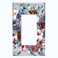 thumbnail image 5 of Metal Light Switch Plate Cover Flower Bouquet Colorful Pastel Blue FLW012, 5 of 13